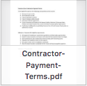 Contractor Payment Terms