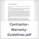 Contractor Warranty Guidlines