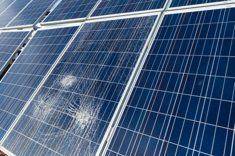 physical damages in a solar panel